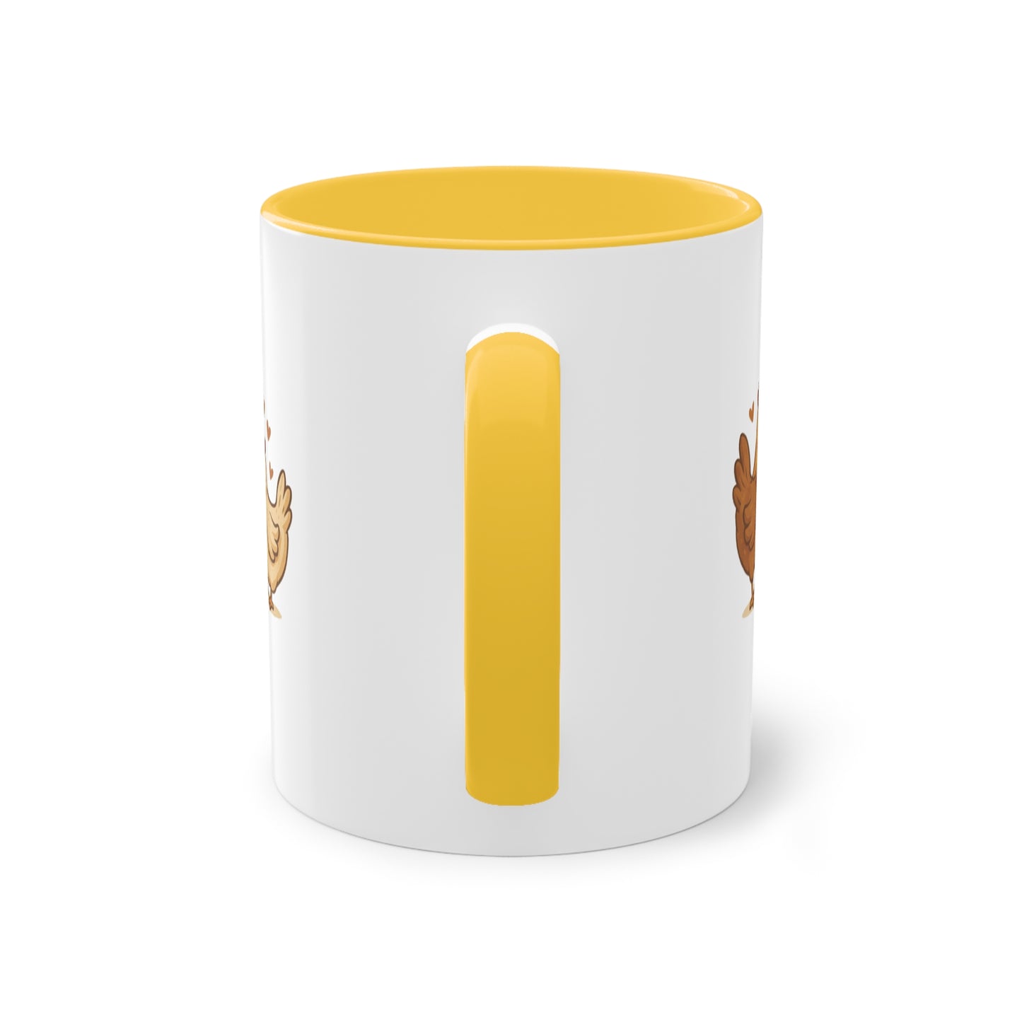Chicken Love Mug – 11 oz Two-Tone Coffee Cup for Poultry Fans & Sweethearts