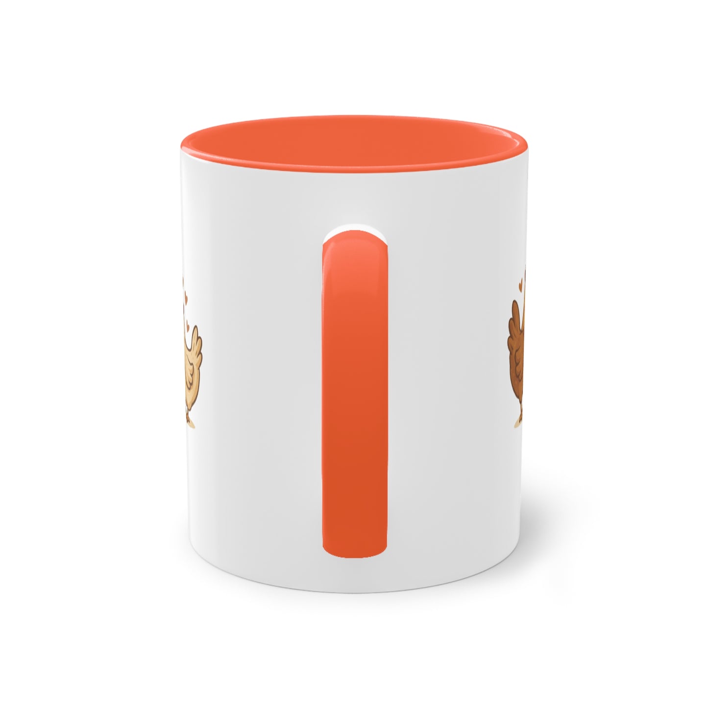 Chicken Love Mug – 11 oz Two-Tone Coffee Cup for Poultry Fans & Sweethearts