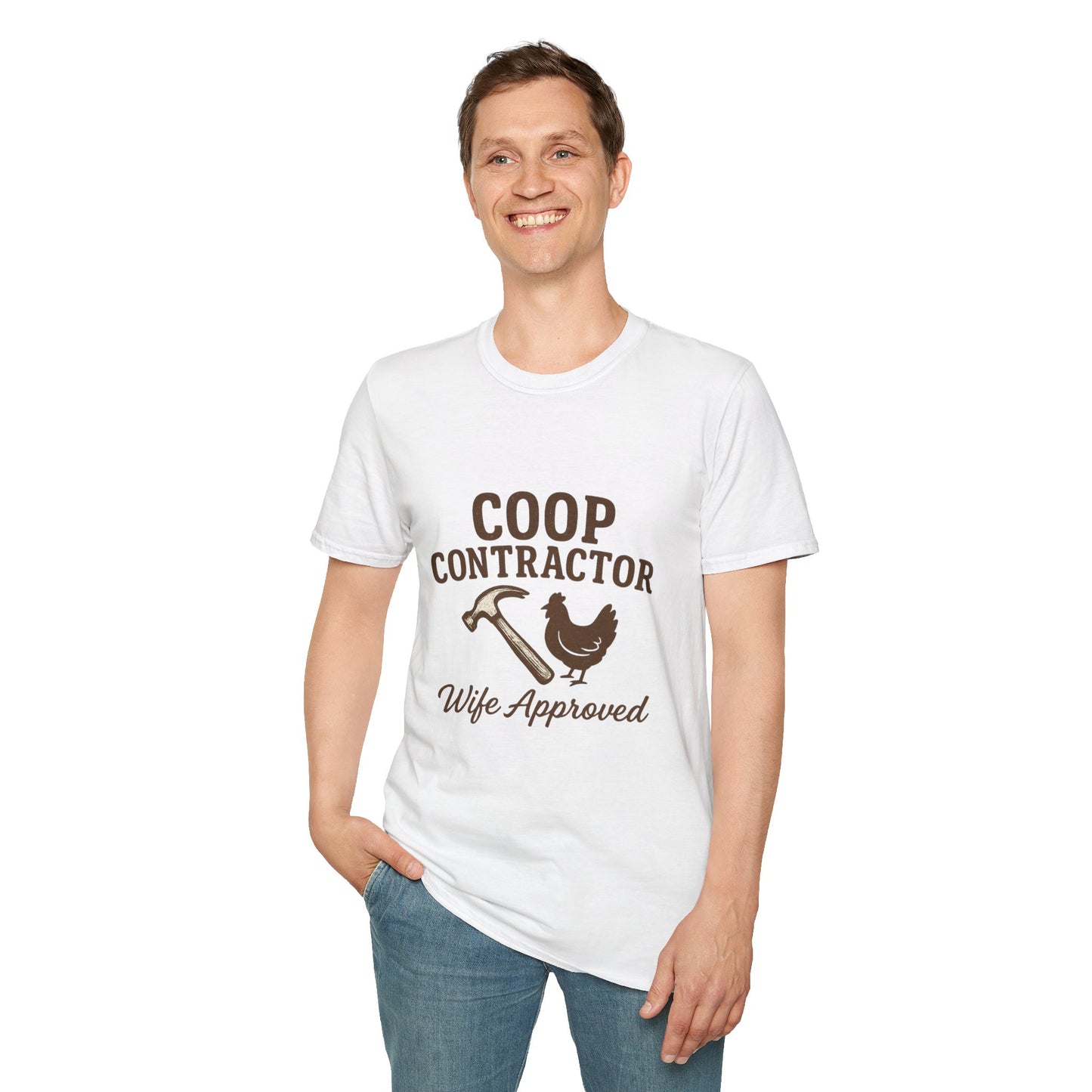 Coop Contractor Tee – “Wife Approved” Hammer & Hen Design