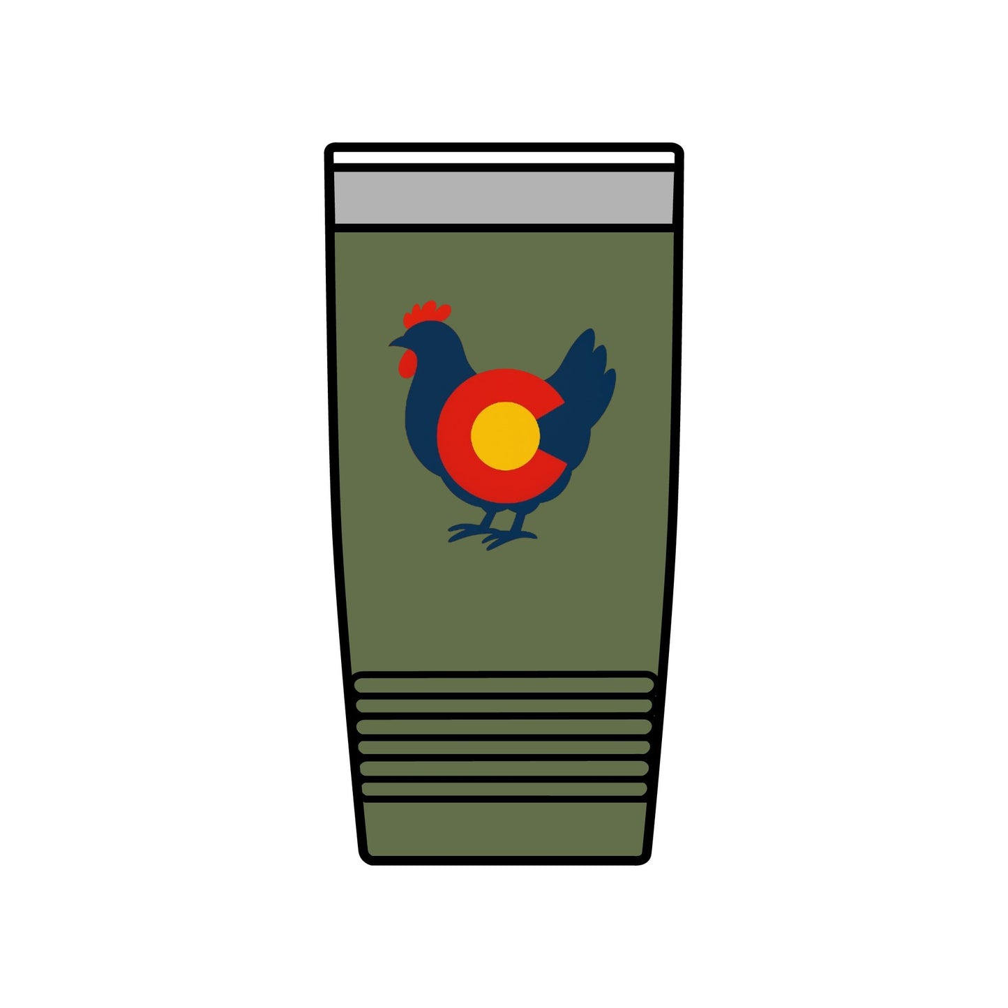 Colorado Chicken 20 oz Insulated Tumbler – Rustic Travel Mug for Outdoor Adventures