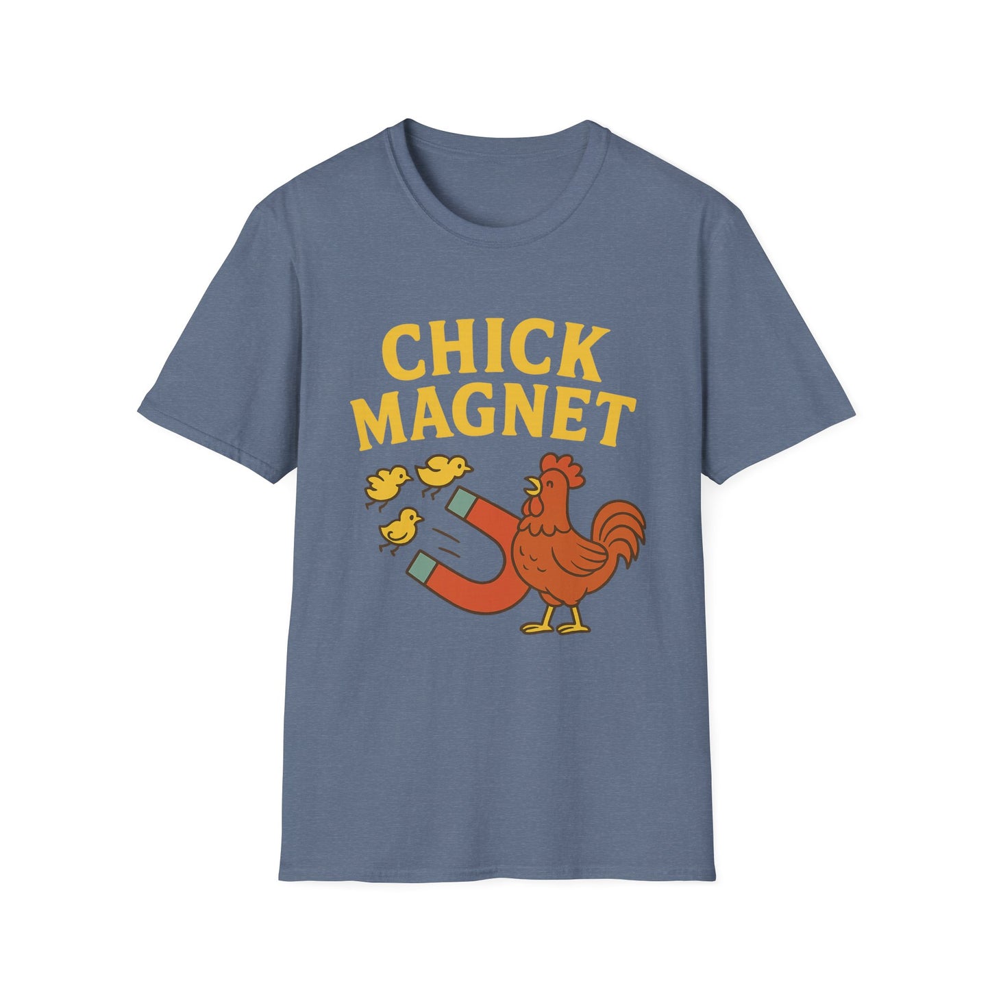 Chick Magnet Tee – Funny Rooster & Magnet Unisex Shirt for Men
