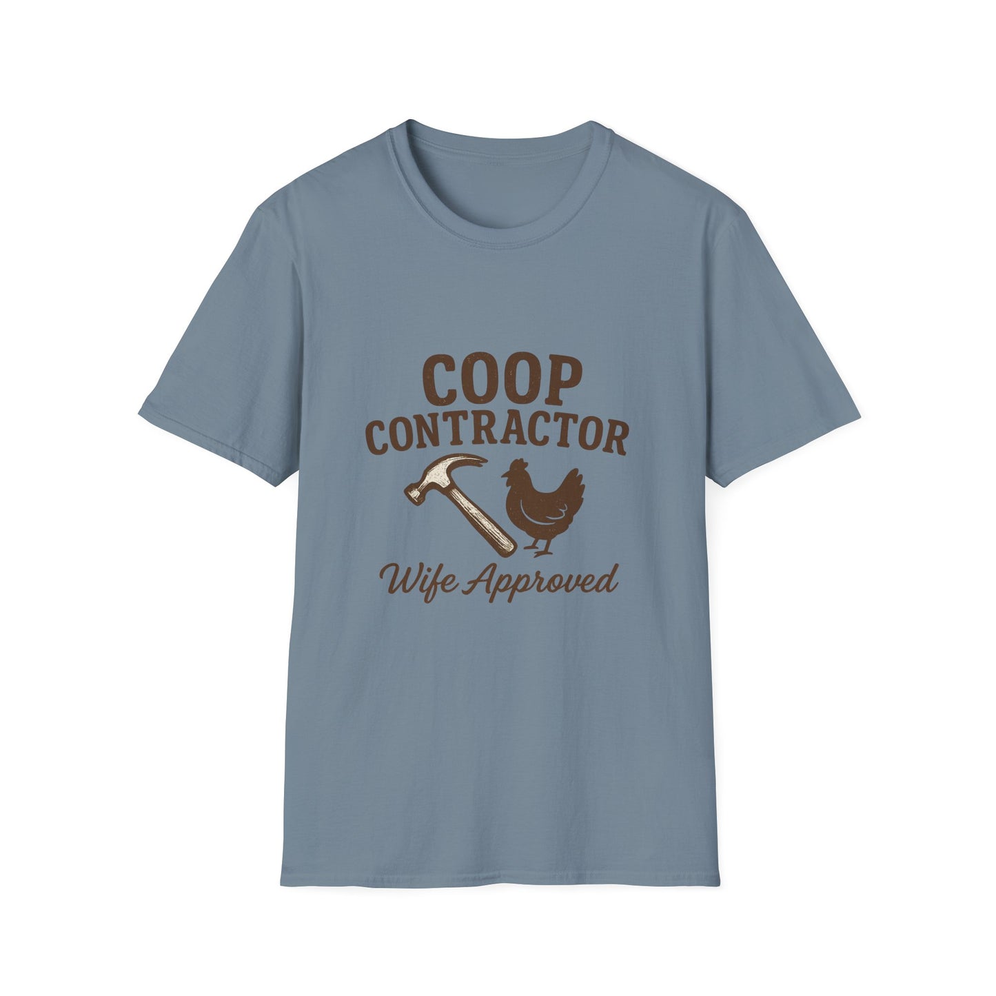 Coop Contractor Tee – “Wife Approved” Hammer & Hen Design
