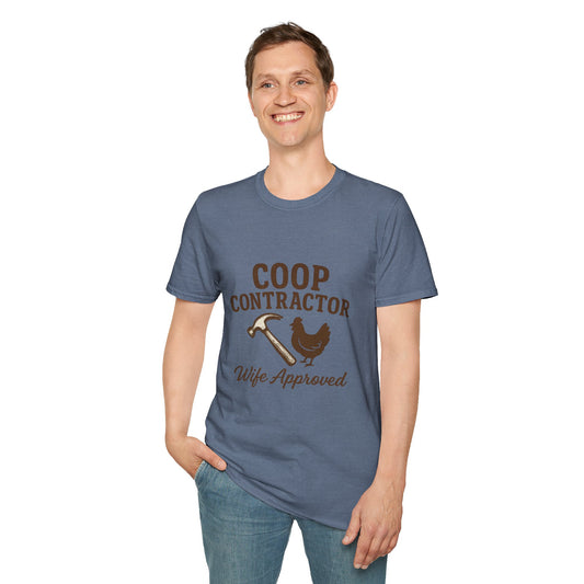 Coop Contractor Tee – “Wife Approved” Hammer & Hen Design